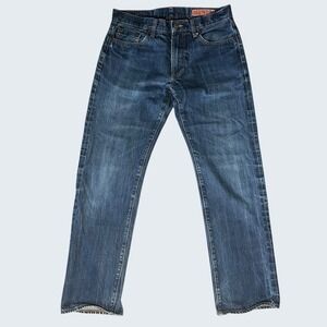 Jean Shop Men's 33x30 Selvedge Jeans Light Blue Wash Rocker Straight Leg Fit
